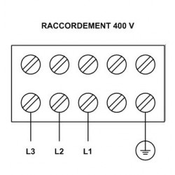 Elément vissé 1 1/2", 3 circuits, 400 V 7500 W, température réglable